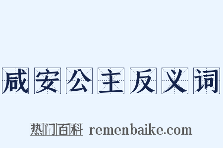 咸安公主反义词是什么意思的图片
